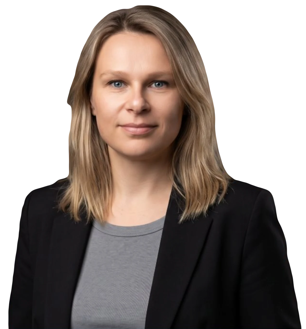 Małgorzata Faber – fotografka biznesowa z Torunia, portret w czarnej marynarce